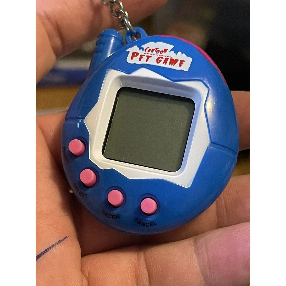Tamagotchi Mini Digital Pet Game (Keychain) Blue Needs‎ Battery